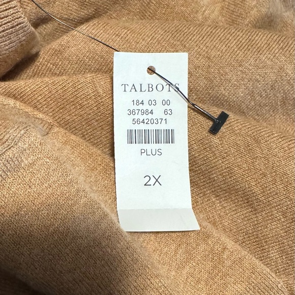 NEW Talbots Women's Plus Size 2X Camel Turtleneck Sweater Quiet Luxury Stretch - Picture 7 of 9